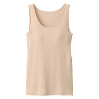 無印良品 レディース 婦人 無染色カップ入りタンクトップ 婦人Ｍ ブラウン 良品計画