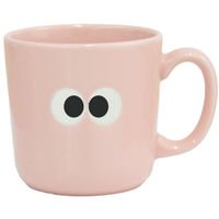 逸品社 マグカップ 250ml イロイロオメメ 陶磁器 ピンク 479418 1個（直送品）