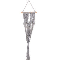 アビテ 鉢カバー マクラメ ハンギングプランター B 壁掛け グレー 446204 1個（直送品）