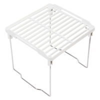 【整理棚】 ユメミグサ 積み重ねラック 四角形 ホワイト(白) HX-03 1個