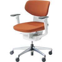 【組立設置込】コクヨ イング クッション ラテラル 可動肘 アルミ脚 ポリキャスター WH×ソフトテラコッタ 1脚（直送品）
