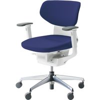 【組立設置込】コクヨ イング クッション ラテラル 可動肘 アルミ脚 ポリキャスター WH×ディープパープル 1脚（直送品）