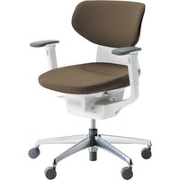 【組立設置込】コクヨ イング クッション ラテラル 可動肘 アルミ脚 ポリキャスター WH×ダークグレージュ 1脚（直送品）