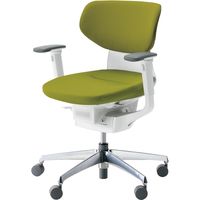 【組立設置込】コクヨ イング クッション ラテラル 可動肘 アルミ脚 ポリキャスター WH×ライトオリーブ 1脚（直送品）