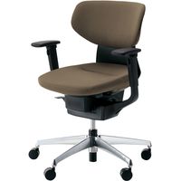 【組立設置込】コクヨ イング クッション ラテラル 可動肘 アルミ脚 ポリキャスター BK×ダークグレージュ 1脚（直送品）