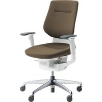 【組立設置込】コクヨ イング クッション バーチカル 可動肘 アルミ脚 ポリキャスター WH×ダークグレージュ 1脚（直送品）