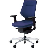 【組立設置込】コクヨ イング クッション バーチカル 可動肘 アルミ脚 ポリキャスター BK×ディープパープル 1脚（直送品）