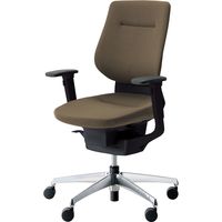 【組立設置込】コクヨ イング クッション バーチカル 可動肘 アルミ脚 ポリキャスター BK×ダークグレージュ 1脚（直送品）