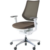 【組立設置込】コクヨ イング メッシュ バーチカル 可動肘 アルミ脚 ポリキャスター WH×ダークグレージュ 1脚（直送品）