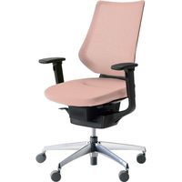 【組立設置込】コクヨ イング メッシュ バーチカル 可動肘 アルミ脚 ポリキャスター BK×アッシュピンク 1脚（直送品）