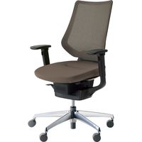 【組立設置込】コクヨ イング メッシュ バーチカル 可動肘 アルミ脚 ポリキャスター BK×ダークグレージュ 1脚（直送品）