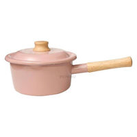 片手鍋 18cm ホーロー アッシュピンク CTP-18S.AP 1個 IH・ガス火対応 富士ホーロー
