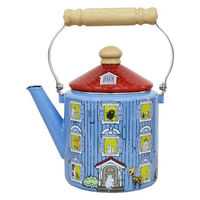 ムーミンハウス ケトル 2.0L やかん ホーロー MOH-2.0K 1個 IH・ガス火対応 富士ホーロー