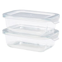 耐熱ガラス 2P 保存容器S 290ｍL 1個（2個セット） 電子レンジ・食洗器対応 シービージャパン
