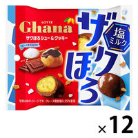 チョコレート菓子 ガーナ　ザクほろシュー＆クッキー　塩ミルク　ポップジョイ　26g 1セット（1個×12）