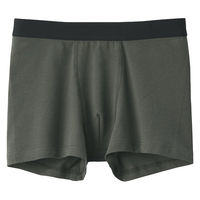 無印良品 メンズ 紳士 綿天竺 前閉じボクサーパンツ 紳士Ｍ グリーン 良品計画