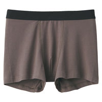 無印良品 メンズ 紳士 綿天竺 前閉じボクサーパンツ 紳士Ｌ ブラウン 良品計画