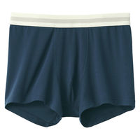 無印良品 メンズ 紳士 なめらか 前閉じローライズボクサーパンツ 紳士Ｌ ネイビー 良品計画