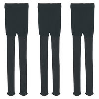 無印良品 レディース 婦人 サポートタイプ ２０デニール ストッキング（３足組） 婦人Ｌ 黒 良品計画