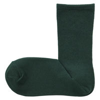 無印良品 レディース 婦人 足なり直角 履き口やわらか 足首に沿う靴下 ２３～２５ｃｍ ダークグリーン 良品計画