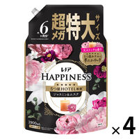 レノア ハピネス 夢ふわタッチ ジャスミン＆ムスク 詰め替え 超メガ特大 1900mL 1セット（1個×4） 柔軟剤 P＆G