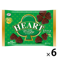 チョコレート菓子 ハートチョコレート　クリスピー　71g 1セット（1個×6）