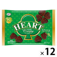 チョコレート菓子 ハートチョコレート　クリスピー　71g 1セット（1個×12）