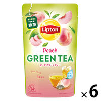 リプトン グリーンティー ピーチ 1セット(14バッグ入×6袋) ティーバッグ