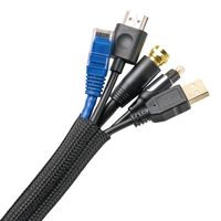 WrapーIt ラップイット ケーブル・コード収納用スリーブ MeshBlack 3m×12mm 400ーSMー10X75BL 1セット（直送品）