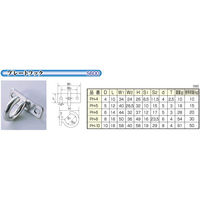 ひめじや SUS304 プレートフック PHー5 線径:5mm 金具 1100100013212 1個（直送品）