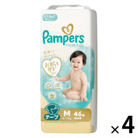 パンパース おむつ テープ Mサイズ （6～11kg）1セット（46枚入×4パック）はじめての肌へのいちばん P＆G 【NEW】