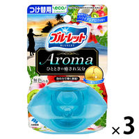 液体ブルーレットおくだけ トイレタンク芳香洗浄剤 アロマ つけ替え用 南国リゾート ハワイアンアロマの香り 70ml 1セット（1個×3）小林製薬
