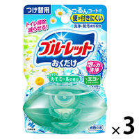 液体ブルーレットおくだけ トイレタンク芳香洗浄剤 つけ替え用 心やすらぐカモミールの香り 70ml 1セット（1個×3）小林製薬