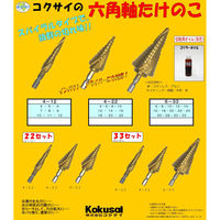 コクサイ 六角軸たけのこ 4ー22 ステップドリル 段付きドリル タケノコドリル 1100100000618 1本（直送品）