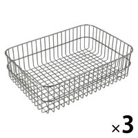 atomico そのまましまえる水切りバスケット M 1セット（1個×3） ステンレス製 脚付き シービージャパン