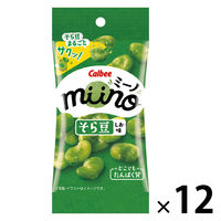 豆菓子 おつまみ miino ミーノ そら豆しお味 20g 1セット（1個×12）