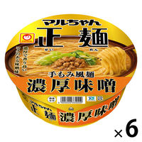 マルちゃん正麺　カップ 濃厚味噌131g 6個 東洋水産