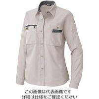 アイトス レディース長袖シャツ(薄地) シルバーグレー×ネイビー 17 5329-003-17 1着 143-6194（直送品）