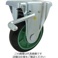 ヨドノ 樹脂製ゴム車輪(ベアリング入)固定金具ストッパー付 75 PNKB75 1個 131-3882（直送品）