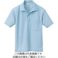 アイトス 吸汗速乾(クールコンフォート)半袖ポロシャツ(男女兼用) サックス SS 10579-007-SS 1着 145-2129（直送品）