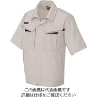 アイトス 半袖ブルゾン(男女兼用) シルバーグレー×ブラック 3L 5551-003-3L 1着 144-2287（直送品）