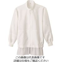 アイトス 長袖比翼ブルゾン(男女兼用) ホワイト 5L 861028-001-5L 1着 143-7665（直送品）