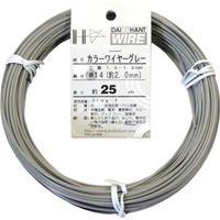 ダイドーハント DAIDОHANT カラーワイヤー グレー #14(2.0mm)x25m 10155311 1巻 122-8320（直送品）