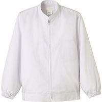 サーヴォ サンペックス 立衿ジャンバー 長袖 白 抗菌 FA-673-L 1着 204-6585（直送品）