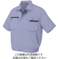 アイトス 半袖ブルゾン(男女兼用) ミストバイオレット×ネイビー 6L 5321-076-6L 1着 143-9080（直送品）
