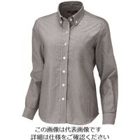 アイトス レディース長袖オックスボタンダウンシャツ グレーストライプ S 7871-104-S 1着 143-6245（直送品）