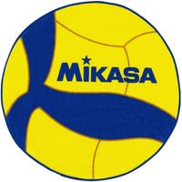 ミカサ バレーボール型 ハンドタオル 黄/青　AC-TL102A　6枚（直送品）
