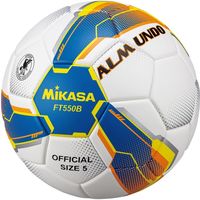 ミカサ サッカー5号（一般～中学生）検定球 ALMUNDO 青/黄FT550B-BLY　1個（直送品）