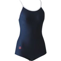 ツーウェイ水着 白パイピング100～150cm 100 ネイビー 101504J1
