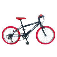 送料無料 GRAPHIS (グラフィス) 子供用自転車 クロスバイク 24インチ シマノ6段変速 GR-001K24-BKRD（直送品）